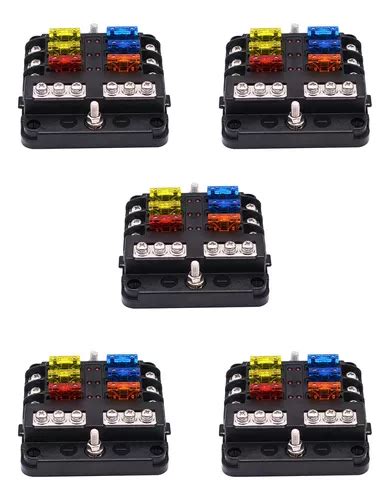 5x Bloco De Fusíveis Impermeável De 6 Vias Circuito Ind Frete grátis