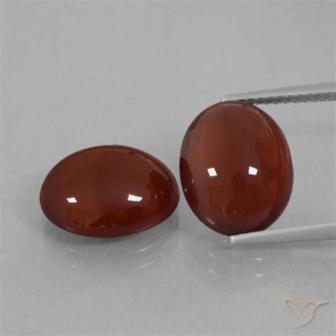 123 Carat Brown Hessonite Garnet Gemstones Oval Loose Hessonite