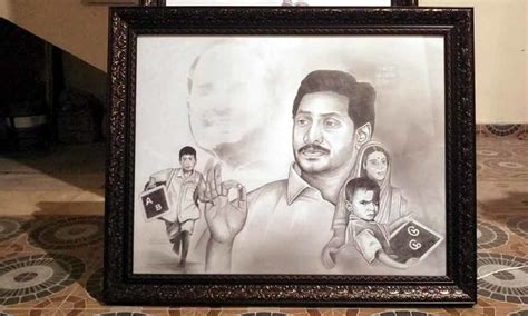 Pencil sketch exhibits Jagan Padayatra