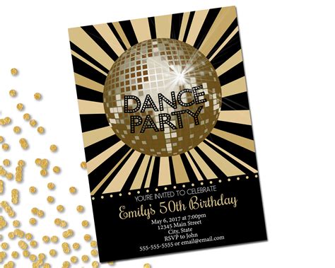 Disco Party Invitations