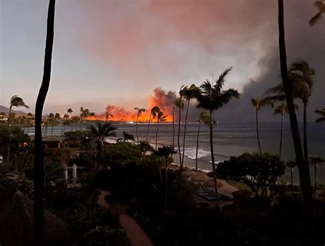 PHOTO Showing How Intense Fire Is From Hyatt Regency In Kaanapali Hawaii