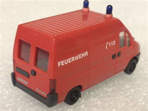 Busch Fiat Ducato Kasten Feuerwehr 112 im Maßstab 1 87 H0 HO