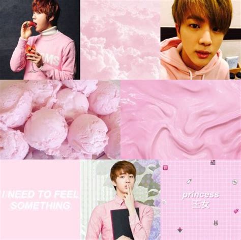 Pink Jin Aesthetic BTS ARMY S Moodboards Amino