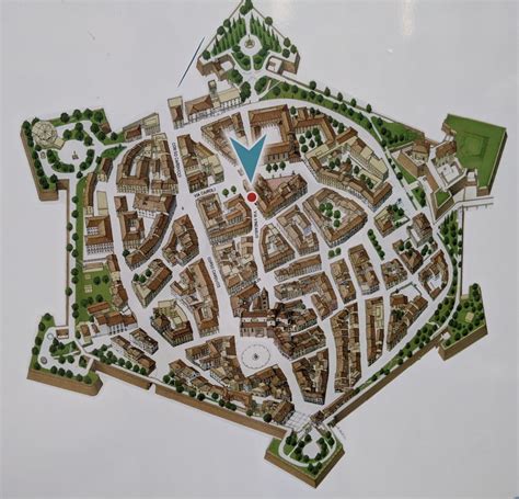 Map of the historic centre of Grosseto, Italy. - Maps on the Web