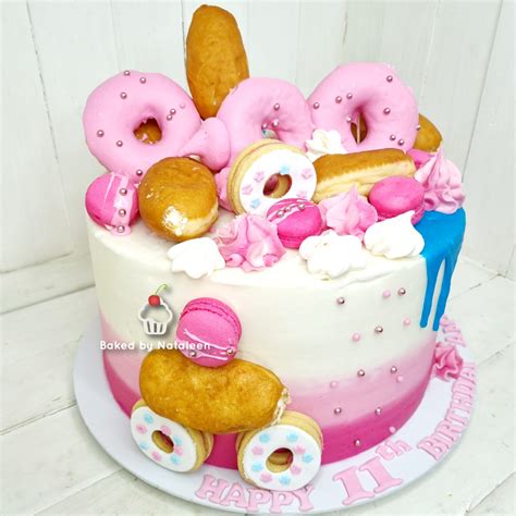 Donut Birthday Drip Cake Baked By Nataleen