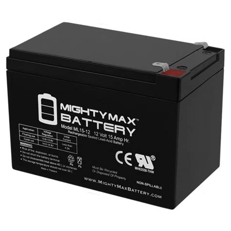 Mighty Max Battery ML15 12 12 Volt 15 AH F2 Terminal Rechargeable