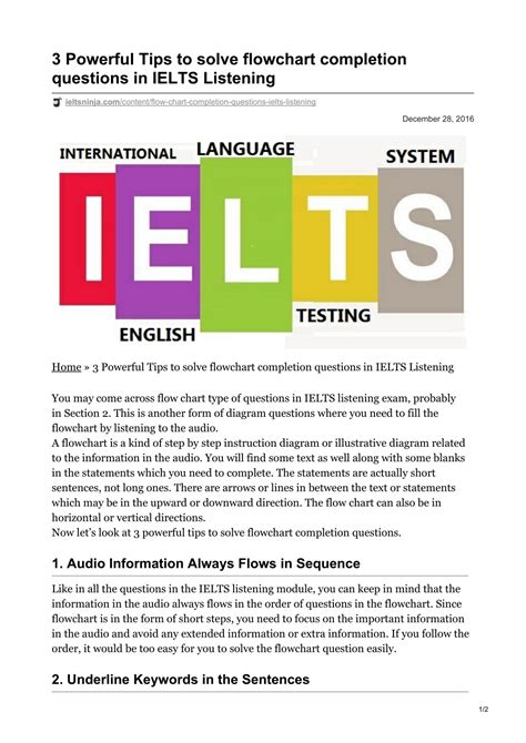 Ppt Powerful Tips To Solve Flowchart Completion Questions In Ielts