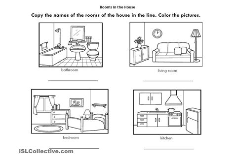 Rooms Of The House Kindergarten Worksheets Preschool Worksheets