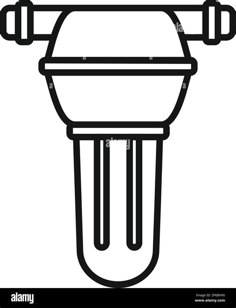 water pipe filter icon outline vector treatment tank liquid process