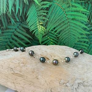 Multicolor Tahitian Pearl Link Bracelet , Tahitian Pearl , Tahitian ...