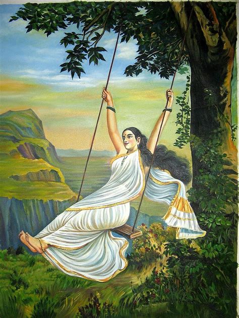 Indian Woman Painting Raja Ravi Varma Nature Indian Women HD Phone