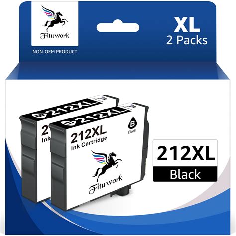 212 Ink 212XL T212XL Black Ink Cartridges Replacement For Epson 212