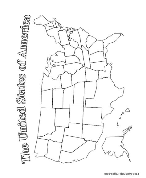 US Map coloring pages