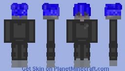 blue hair boy Minecraft Skin