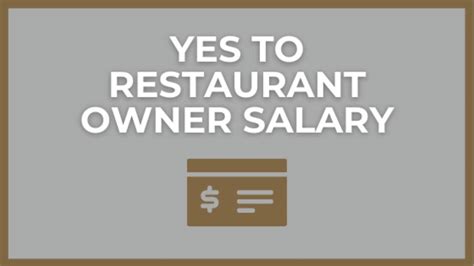 Restaurant Owner Salary Insight for Independent Operators