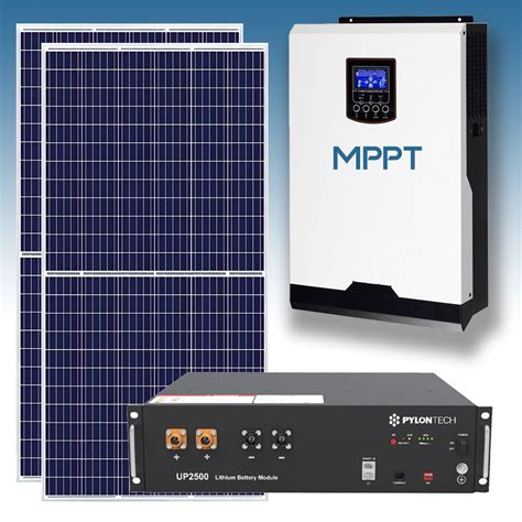 Kit Solar Fotovoltaico Wh Dia Con Bater A De Litio Kw V