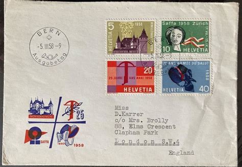 FDC Werbemarken 1958 ET BERN Illustriert SBK 35 Fr Kaufen Auf Ricardo