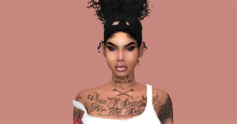 Sims 4 black skin overlay cc - dayjes