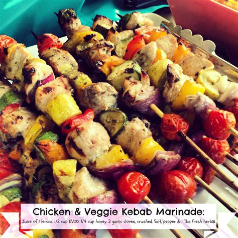 Summer Grilling Chicken Veggie Kebabs Marinade Sweetphi