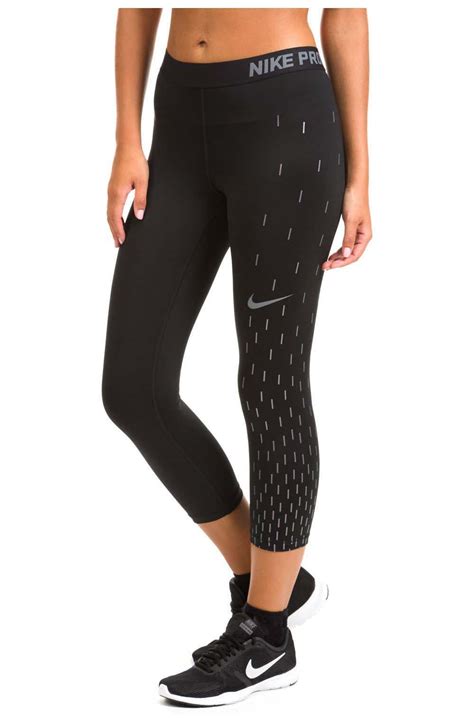 Nike Nike Womens Linear Rain Dri Fit Capri Leggings Black Walmart