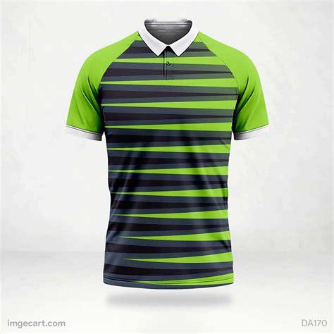 Football Jersey Design Green with Black Lines - imgecart