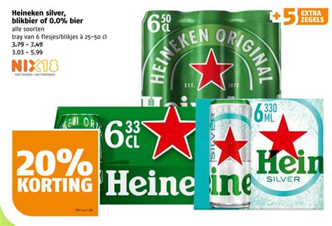 Heineken Silver Blikje Bier Folder Aanbieding Bij Poiesz Details