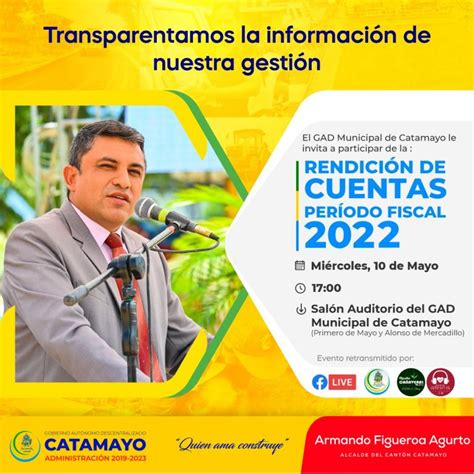 Rendición de cuentas 2022 GADM de Catamayo