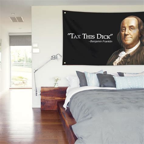 Snapklik.com : KkaeBi Tax This Dick Benjamin Franklin Flag Banner 3X5