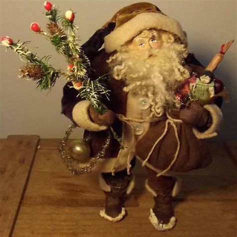 Handmade Santa Claus In Antique Velvet Crazy Quilt By Kim Sweet Kim S