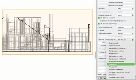 Ansichtsbereich Aus Schnittbox Darstellungsart Vectorworks