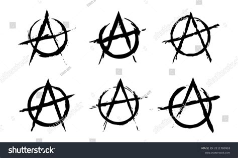 Anarchy Symbol Vector Design Anarchism Icon Stock Vector Royalty Free