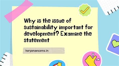 Why Is The Issue Of Sustainability Important For Development Examine