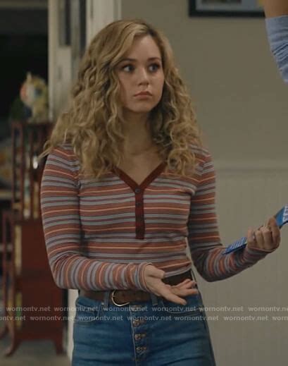 WornOnTV Courtneys Stripe Henley Top On Stargirl Brec Bassinger