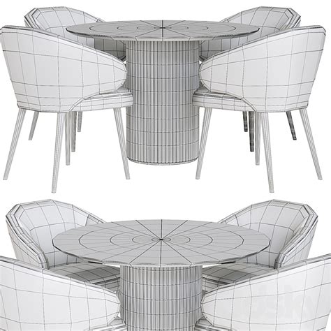 Deep House Bilbao Palais Royal Dining Table Table Chair D Model