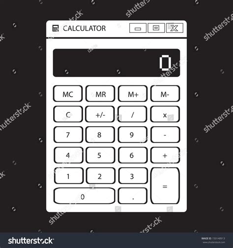 Symbol Classic Analog Calculator Illustration Stock Vector Royalty Free 150148913 Shutterstock