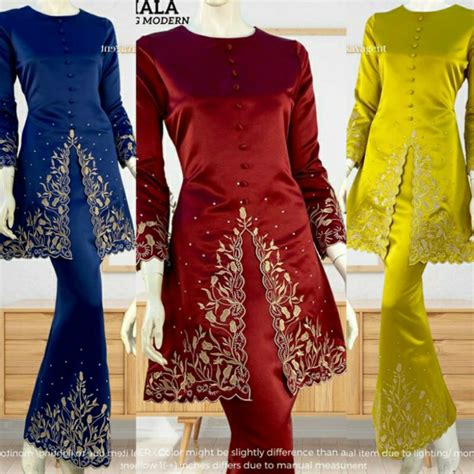 Sale Baju Kebarung Sulam Duchess Satin Kebarung Normala Deyla Baju