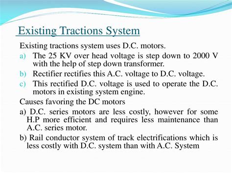 Ppt Electric Traction System Powerpoint Presentation Free Download