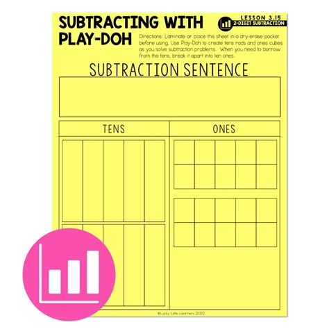 Lucky To Learn Math 2 Digit Subtraction Review Lesson 3 15 Differentiation Subtracting