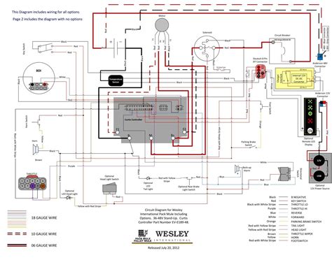 Wiring Diagram For 36 48v Stand Up Models With Curtis Controller