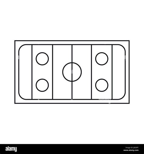 Ice hockey rink icon, outline style Stock Vector Image & Art - Alamy