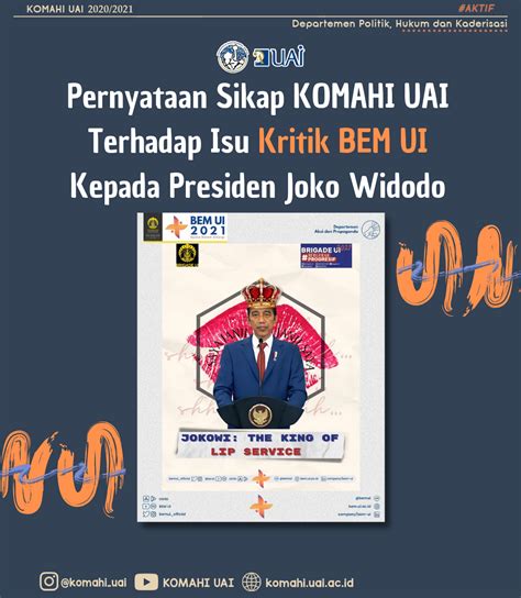 PERNYATAAN SIKAP KOMAHI UAI TERHADAP ISU KRITIK BEM UI KEPADA PRESIDEN