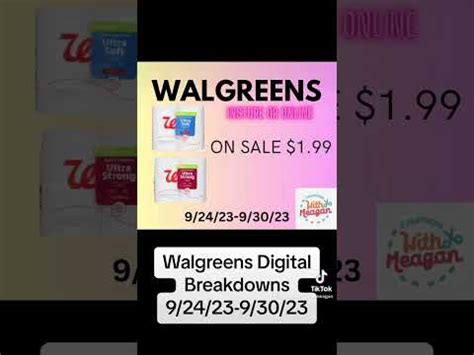 Walgreens Digital Couponing Breakdowns Week Of 9 24 23 9 30 23 All