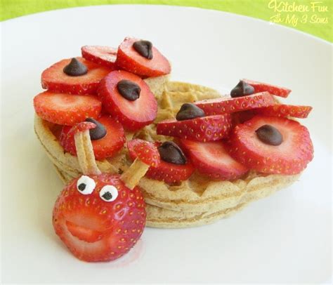 Kitchen Fun With My 3 Sons Eggo Waffle Ladybug Breakfast Fun Kids