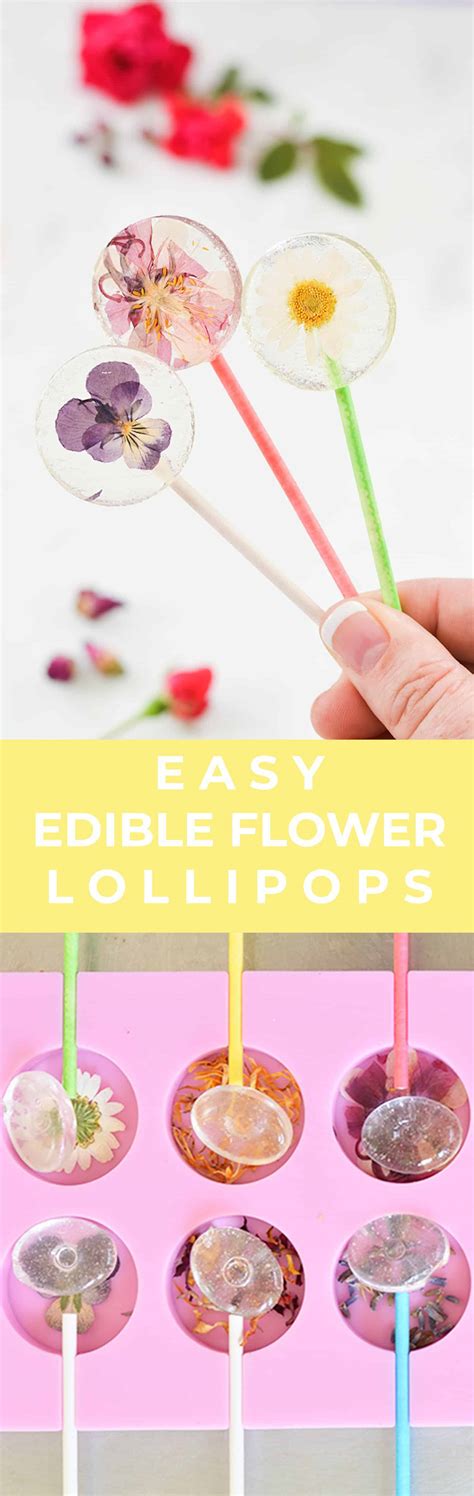 Easy DIY Lollipops With Edible Flowers - A Beautiful Mess