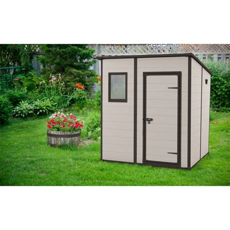 KETER MANOR PENT 6 X 6 Abri De Jardin 183 5 X 185 X 200 5 Cm Beige