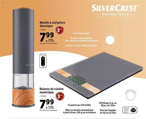 Promo Moulin Sel Poivre Lectrique Silvercrest Balance De Cuisine