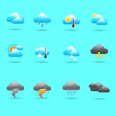 Clouds Weather Icon Set 11572045 Vector Art At Vecteezy