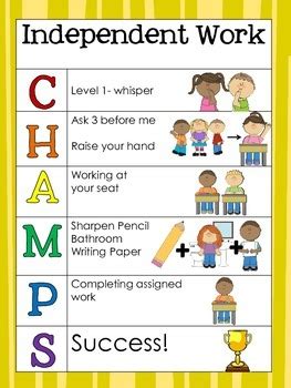 CHAMPS posters by Kindergarten Daze | TPT