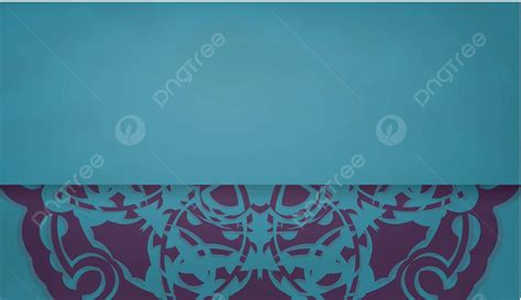 Aesthetic Banner In Turquoise With A Vibrant Purple Mandala Design And