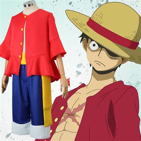 Luffy Cosplay Wano Country Anime Halloween Costume Outfit with Pirate ...